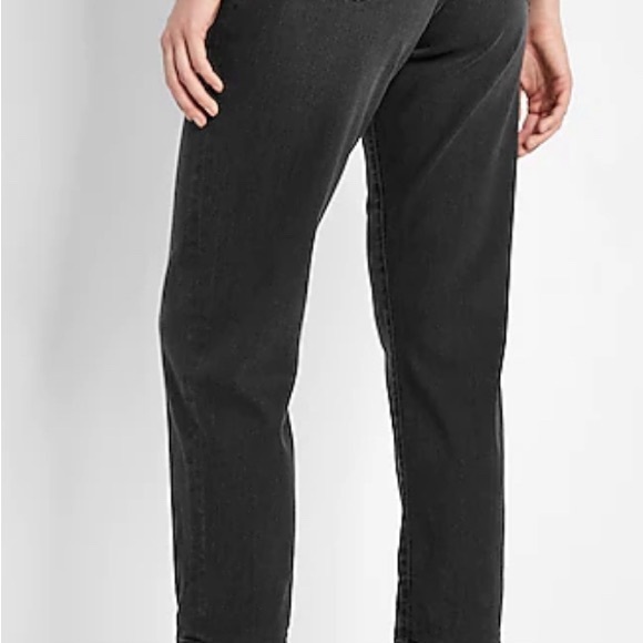 Express Ladies Mid Rise Black Boyfriend Jeans NWT Size 6 - Picture 3 of 9